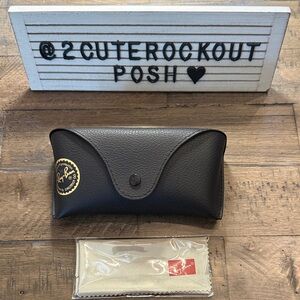 Ray-Ban Black Glasses Case with Cloth
